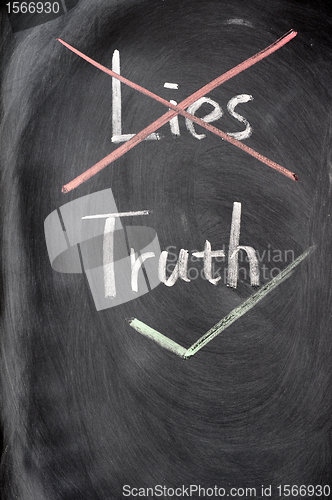 Image of Crossing out lies and choosing truth