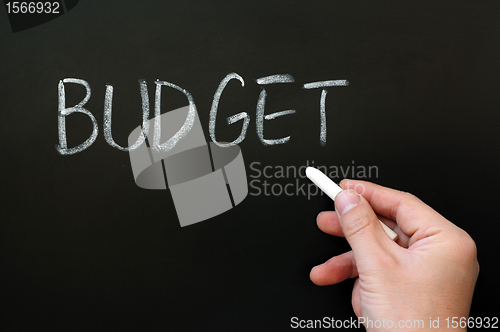 Image of Word of budget written on a blackboard