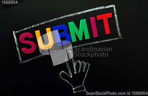 Image of Submit button with a cursor hand