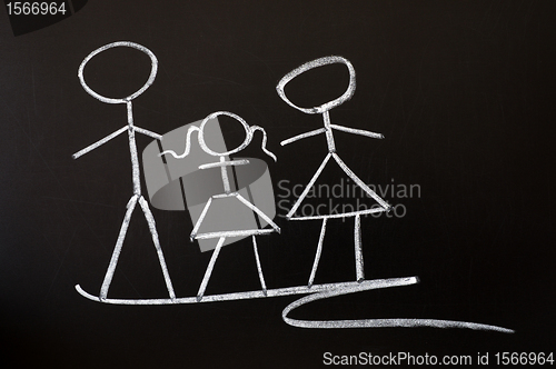 Image of Family drawn in chalk