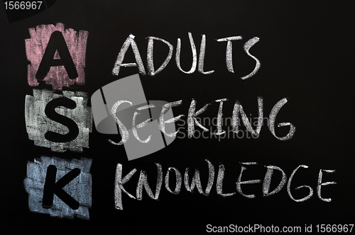 Image of Acronym of ASK - Adults seeking knowledge