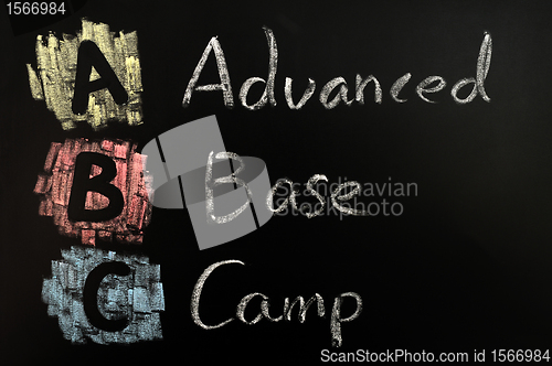 Image of Acronym of ABC - Advanced Base Camp