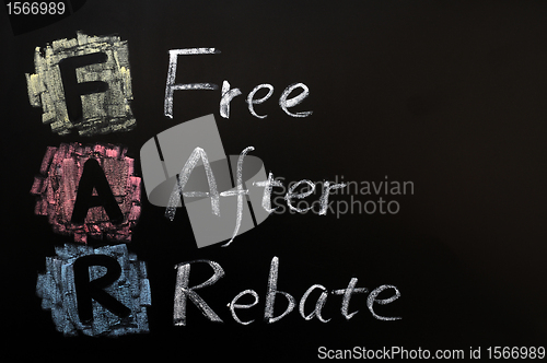 Image of Acronym of FAR - Free after Rebate