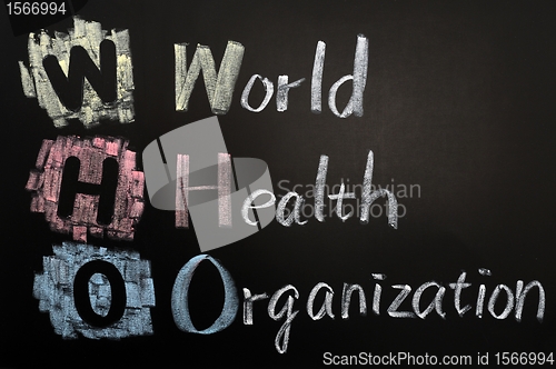 Image of Acronym of WHO - World Health Organization