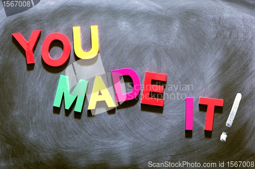 Image of You made it