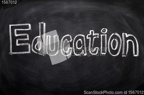 Image of Education written on a blackboard