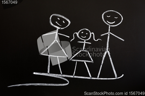 Image of Family drawn in chalk