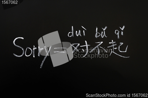 Image of Learning Chinese language from sorry