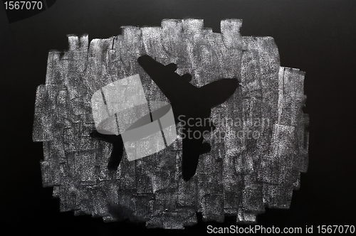 Image of Shape of a plane on a blackboard