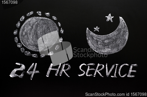 Image of 24 hour service concept