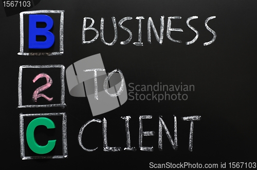 Image of Acronym of B2C - Business to Client