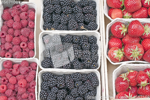 Image of raspberry,strawberry and blackberry