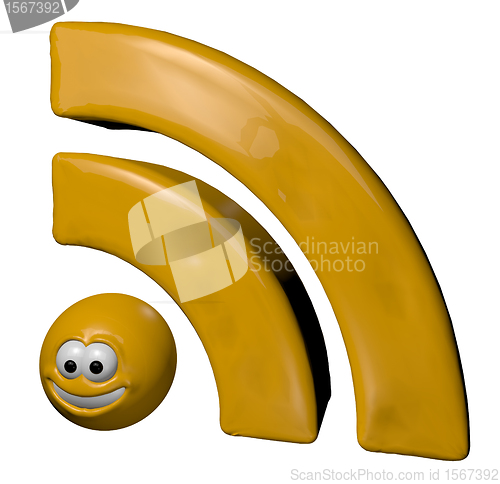 Image of cartoon rss symbol