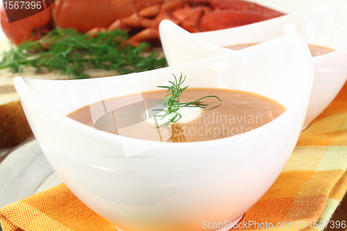 Image of boiled lobster bisque