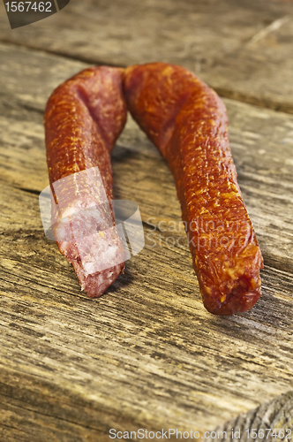 Image of smoked sausage of the Black Forest