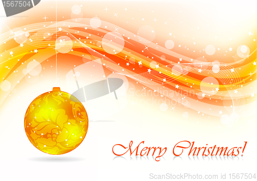 Image of Xmas background with evening ball. Vector illustration