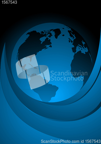 Image of Vector background with globe