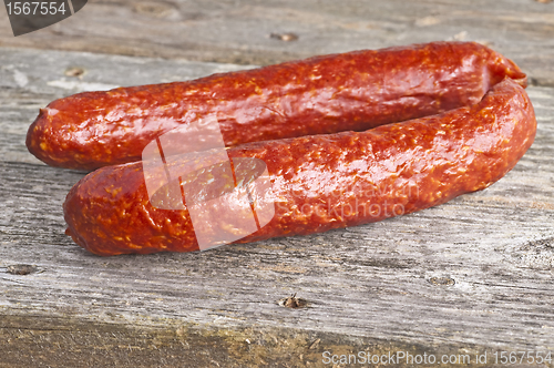 Image of sausage Kabanos of Hungary
