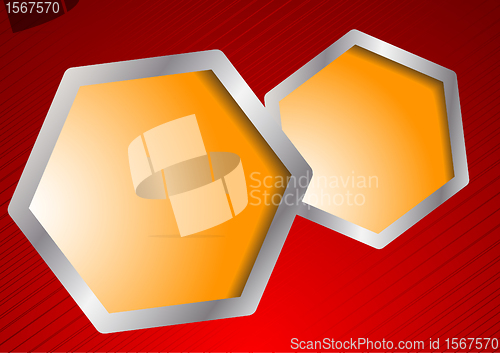 Image of Vector template with hexagons