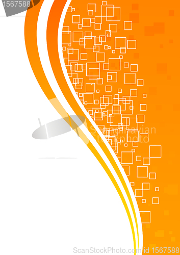 Image of Abstract tech background in orange color