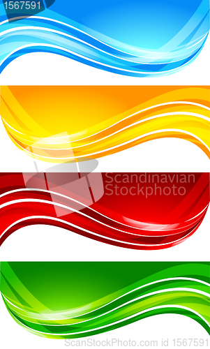 Image of Set of abstract bright banner