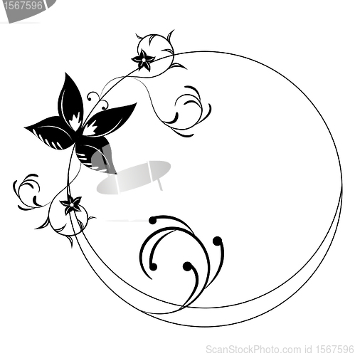 Image of Vector floral frame
