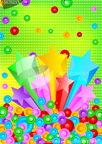 Image of Vector background with star