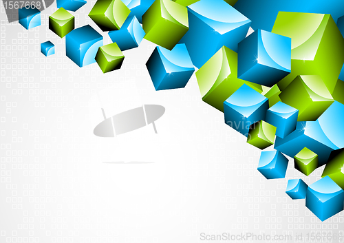 Image of Background with 3d box