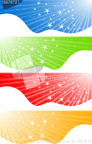 Image of Vector abstract banners with stars