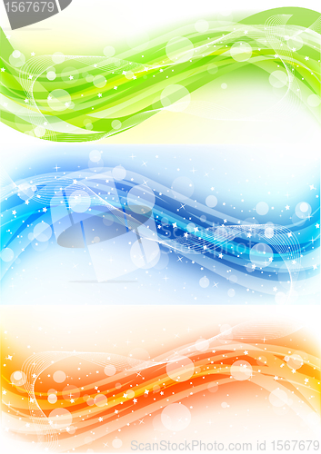 Image of Abstract glow banners