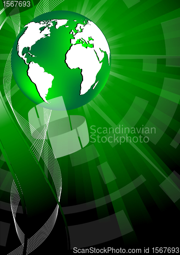 Image of Vector background with globe