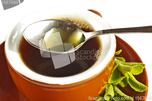 Image of Stevia rebaudiana, support for sugar