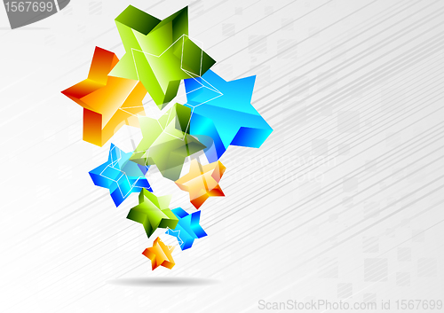 Image of Abstract background with bright star