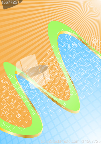Image of Vector blue and orange background