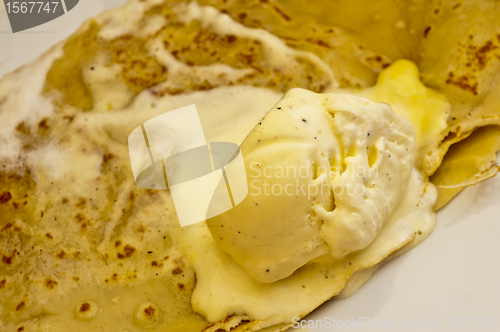 Image of crepe wiith icecream