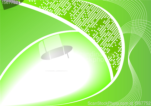 Image of Vector abstract digital green background