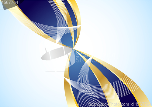 Image of Vector gold and blue background