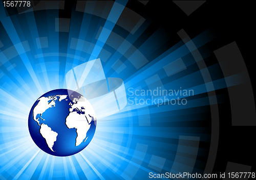 Image of Vector background with globe