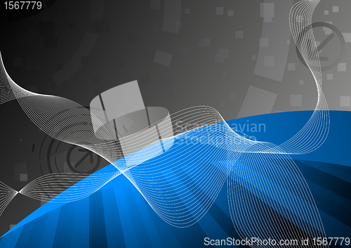 Image of Vector tech blue background