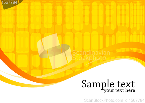 Image of Vector orange background with square