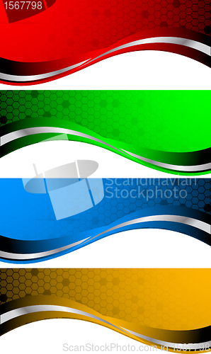 Image of Vector set of abstract banners