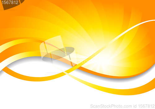 Image of Vector bright background in yellow color
