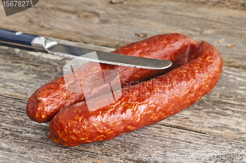 Image of sausage Kabanos of Hungary