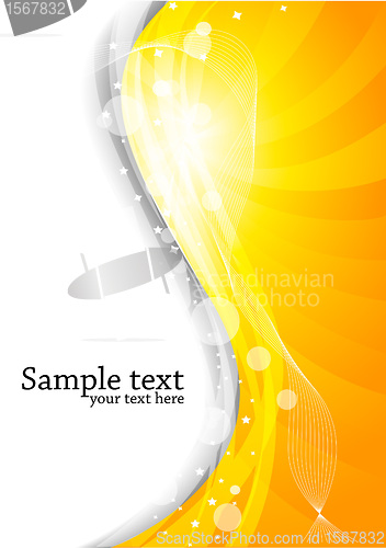Image of Vector abstract background in orange color