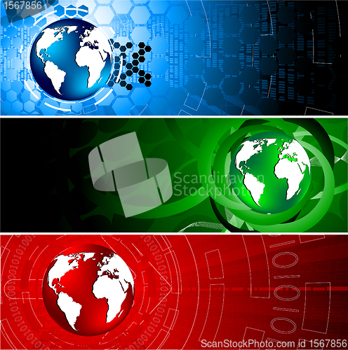 Image of Vector tech colorful banners