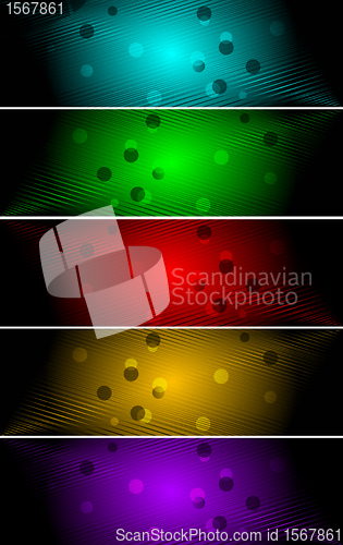 Image of Vector bright banners with circle
