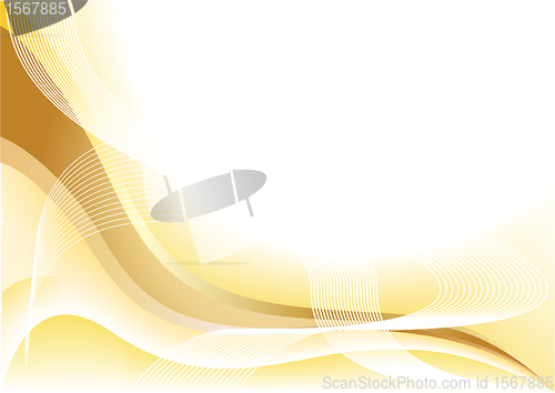 Image of Vector yellow wave background