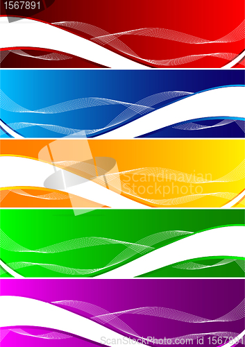 Image of Vector set of colorful background