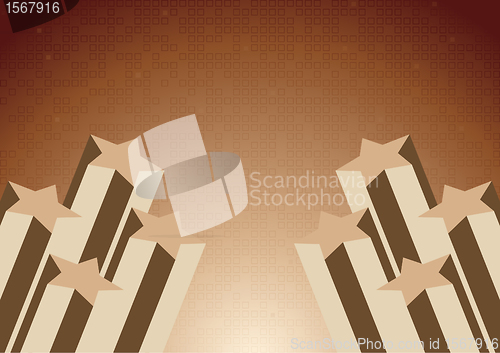 Image of Vector background with star in chocolate color