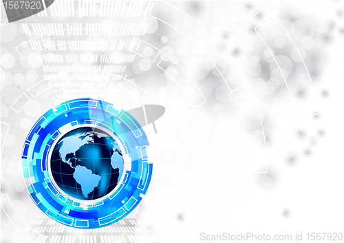 Image of Tech background with globe